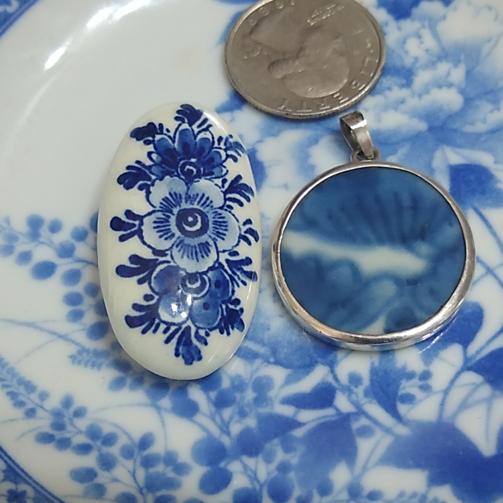 Blue and white jewelry bundle